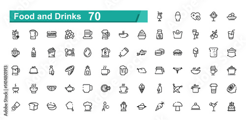 Food and Drinks Vector Icon design