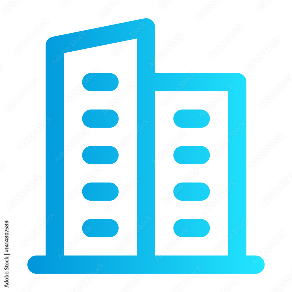 icon office building with style gradient icon office building with style gradient