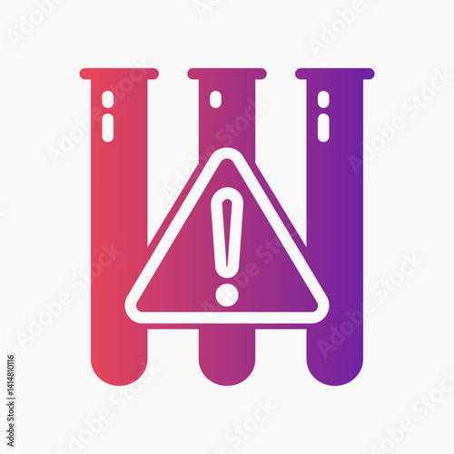 Design Illustration graphic of reactive test tube icon with gradient style. Suitable for UI, mobile design, web design, etc.