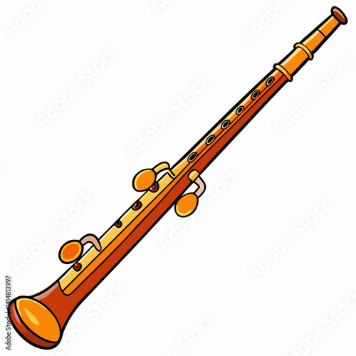flute on white background