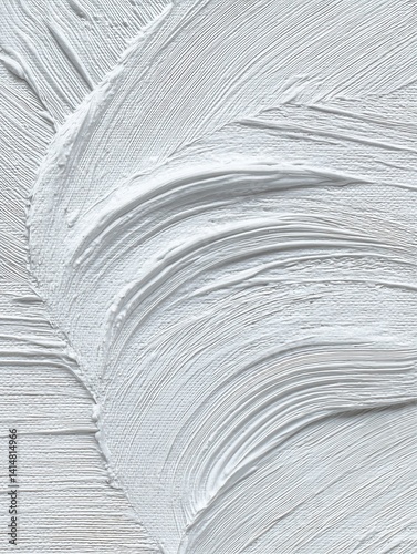 Abstract White Paint Strokes Texture Background with Artistic Brushwork and Minimalist Design for Creative Projects