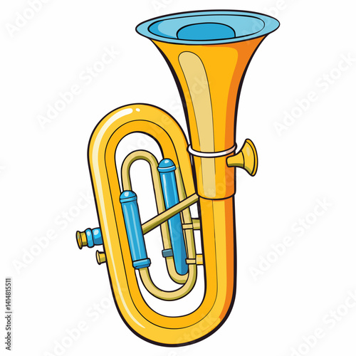 trumpet isolated on black
