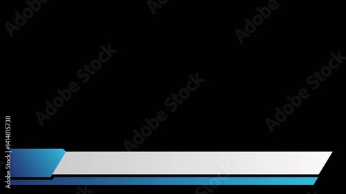 Minimalist lower third animation with blue colors accent. Video template in alpha channel. Suitable for content creator, news headline, channel names, or video editors