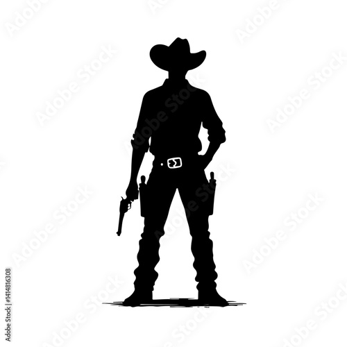 cowboy silhouette , cowboy vector