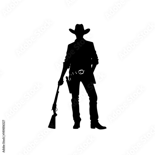 cowboy silhouette , cowboy vector