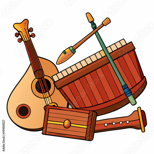 musical instruments vector