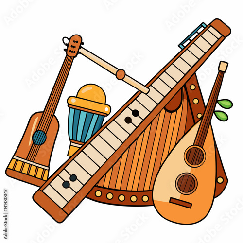 musical instruments vector illustration