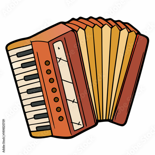 accordion isolated on white