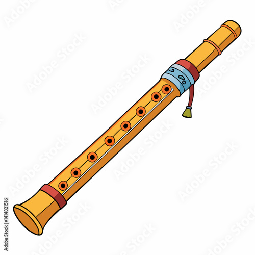 flute isolated on white background