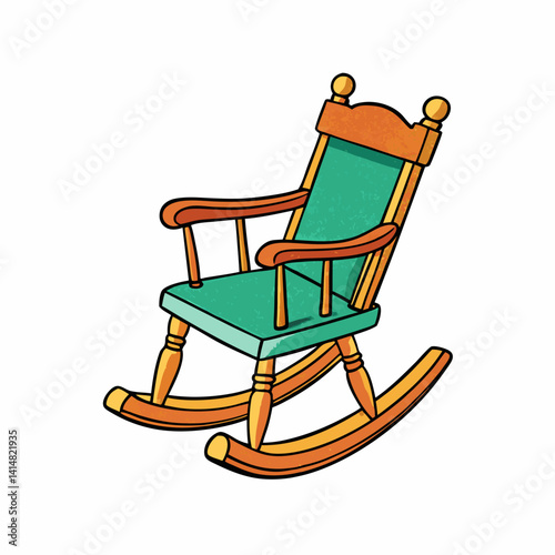 wooden rocking chair