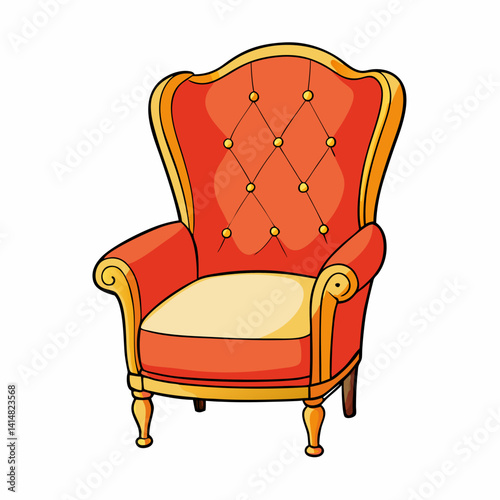 red leather armchair