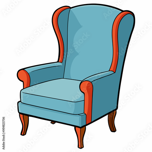 armchair isolated on white background