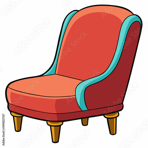 armchair isolated on white background