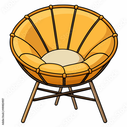 wooden chair isolated on white