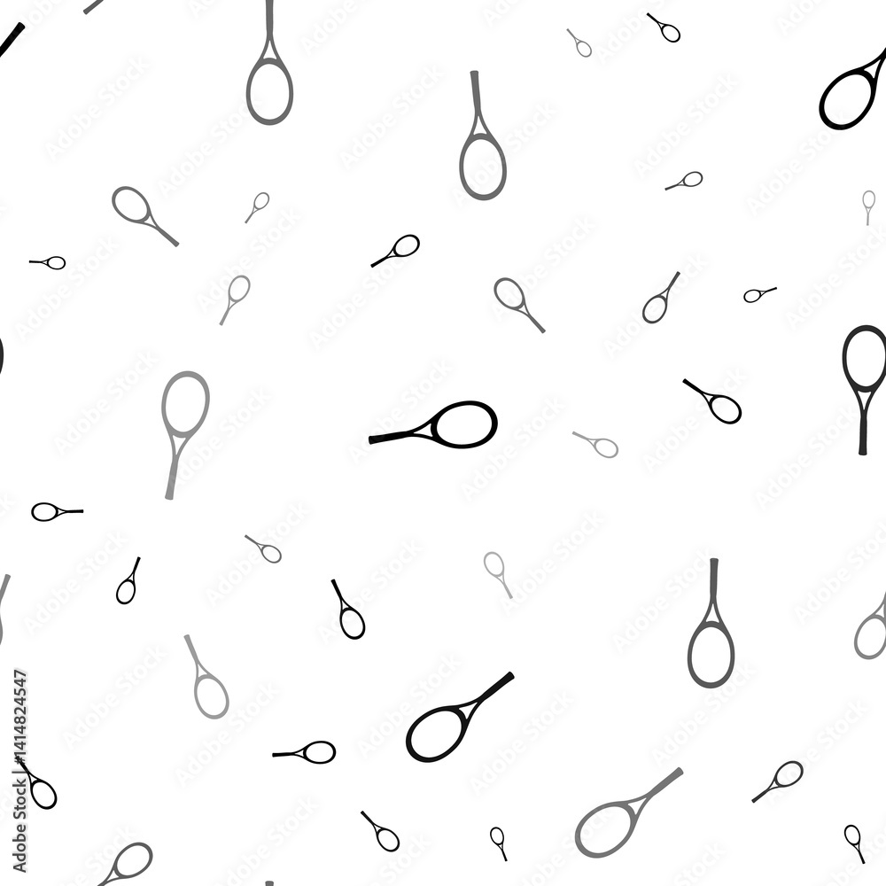 Seamless vector pattern with tennis racket symbols, creating a creative monochrome background with rotated elements. Illustration on transparent background Seamless vector pattern with tennis racket symbols, creating a creative monochrome background with rotated elements. Illustration on transparent background