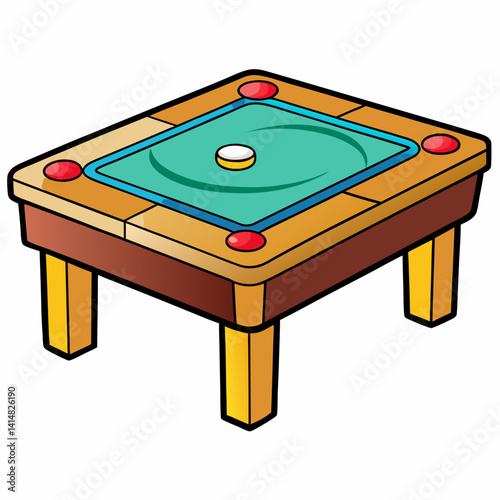 billiard table with balls