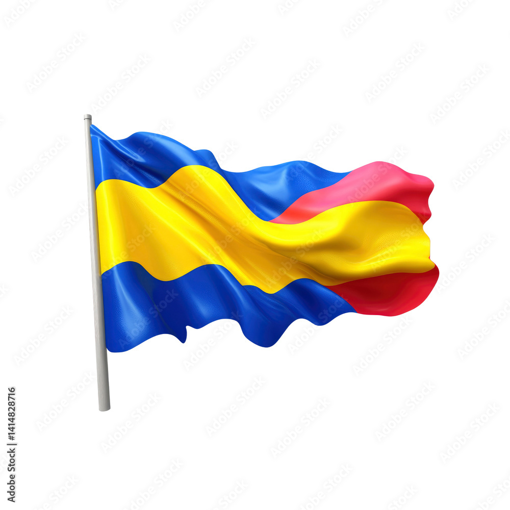 Obraz premium Waving Flag of the Province of Groningen, Netherlands