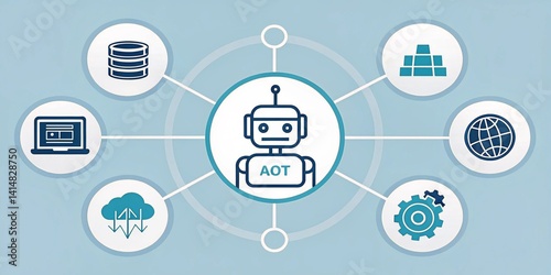 AI Network and Digital Connections, Technology