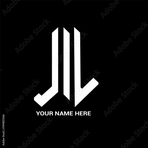  Hexagon ltter  logo design vector illustration.