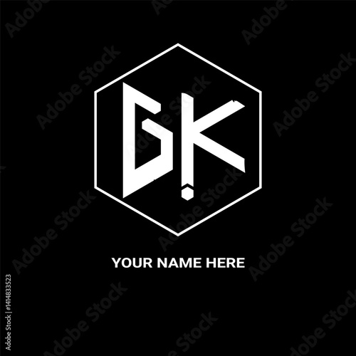  Hexagon ltter  logo design vector illustration.