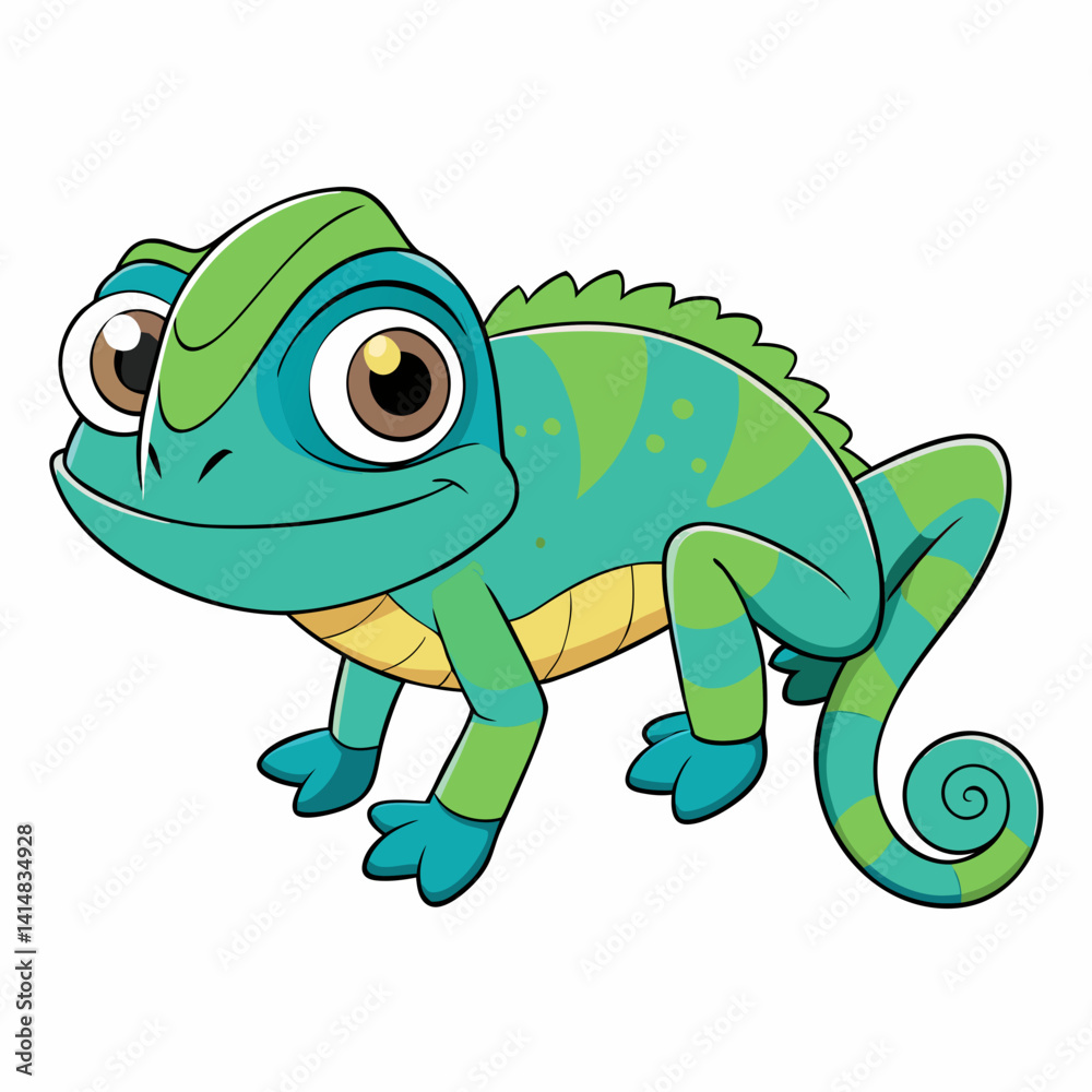 Naklejka premium green frog cartoon