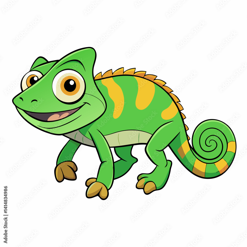 Fototapeta premium cartoon, animal, lizard, vector, reptile, illustration, dinosaur, frog, dragon, crocodile, green, chameleon, fun, gecko, cute, character, funny, wildlife, alligator, art, nature, design, drawing, amph