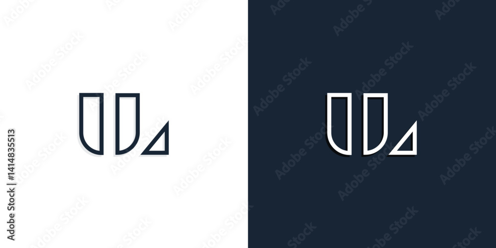 Abstract line art initial letters UL logo. Abstract line art initial letters UL logo.