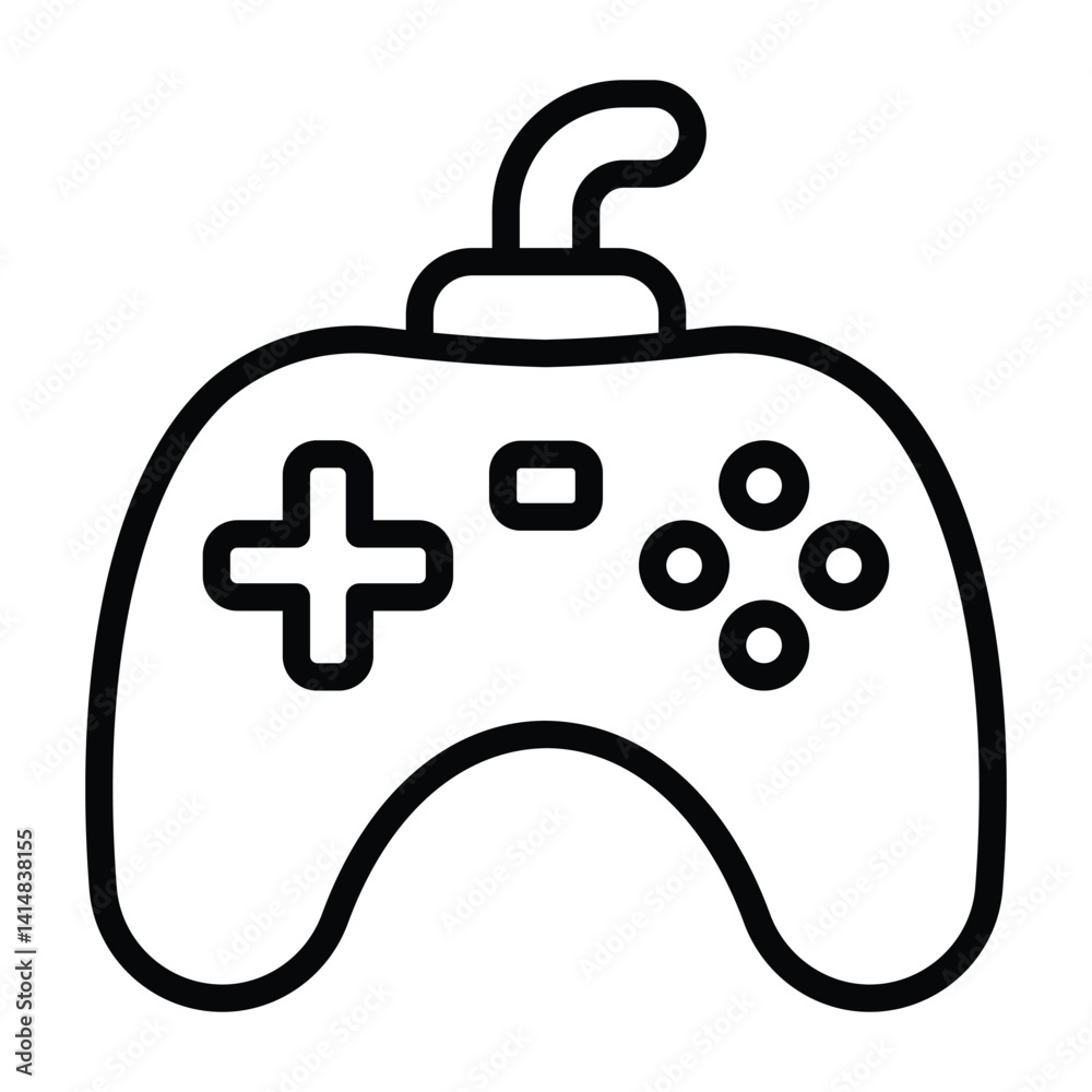 Simple Game Controller outline icon. The icon can be used for websites, print templates, presentation templates, illustrations, etc Simple Game Controller outline icon. The icon can be used for websites, print templates, presentation templates, illustrations, etc