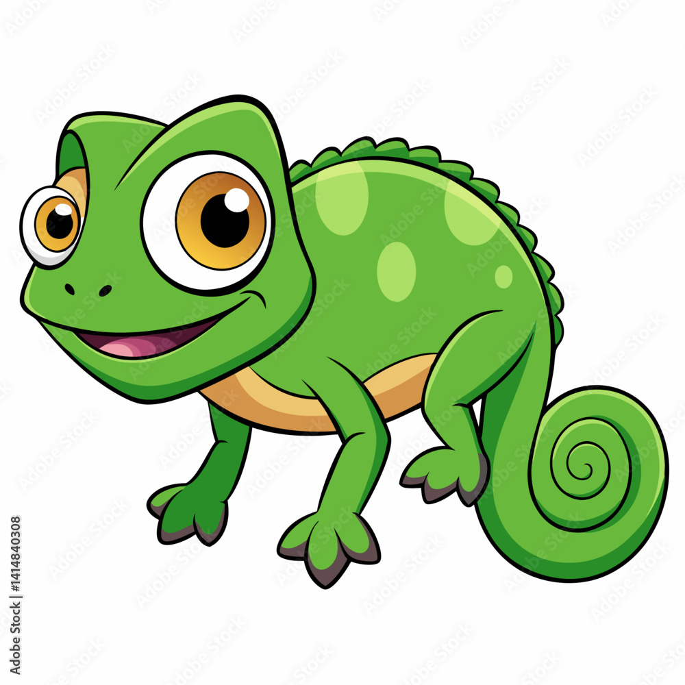 Fototapeta premium green frog cartoon