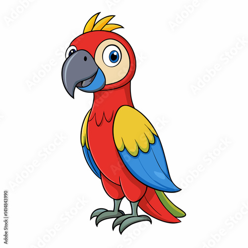 parrot on a white background