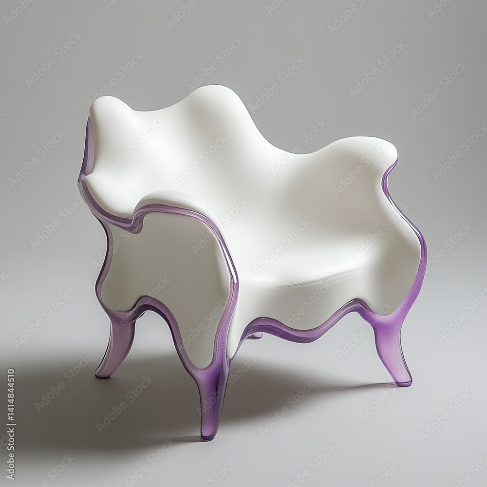 Naklejka premium Abstract modern sculpted chair