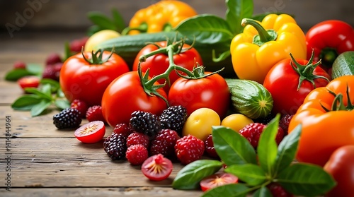 Delicious and abundant fruits and vegetables