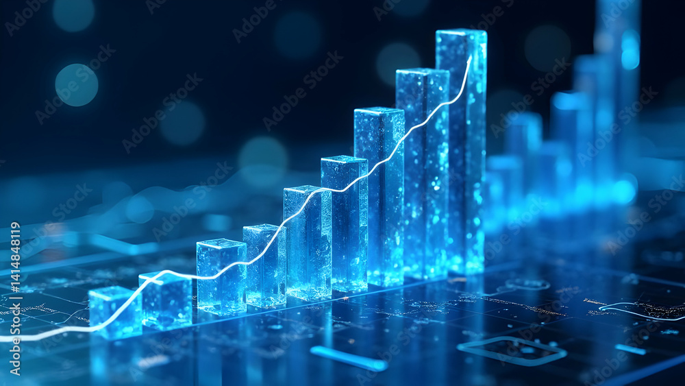 Multi-faceted visualization of market momentum through crystal-inspired financial data with light-interactive trajectory elements Multi-faceted visualization of market momentum through crystal-inspired financial data with light-interactive trajectory elements