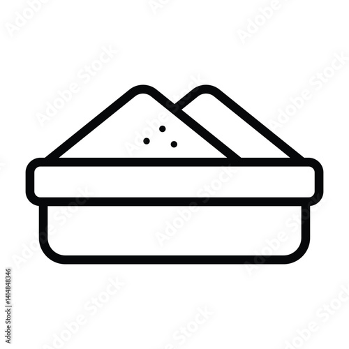 Simple Sandbox outline icon. The icon can be used for websites, print templates, presentation templates, illustrations, etc	
