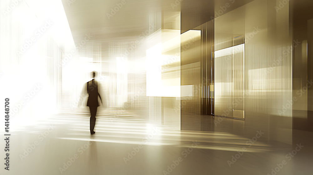 Abstract blurred office interior room. blurry working space with defocused effect. use for background or backdrop in business concept
