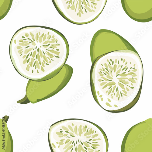 Pomelo pattern. Exquisite vector plant patterns.