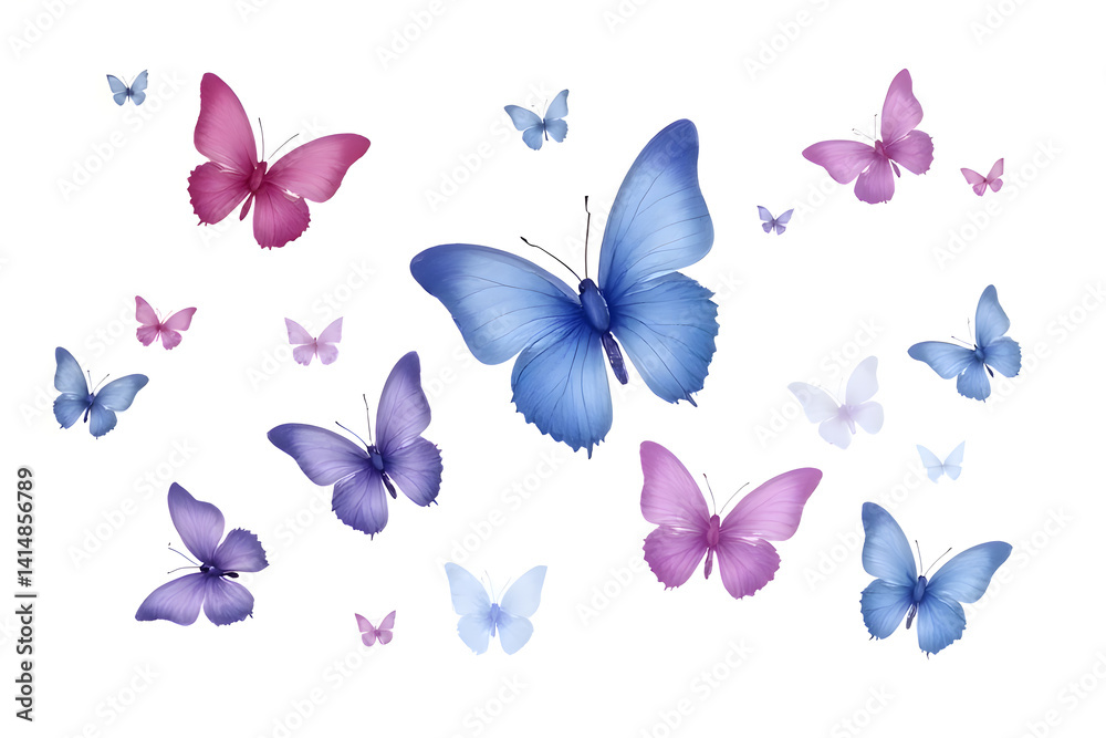 The Beautiful butterfly pattern from watercolors The Beautiful butterfly pattern from watercolors