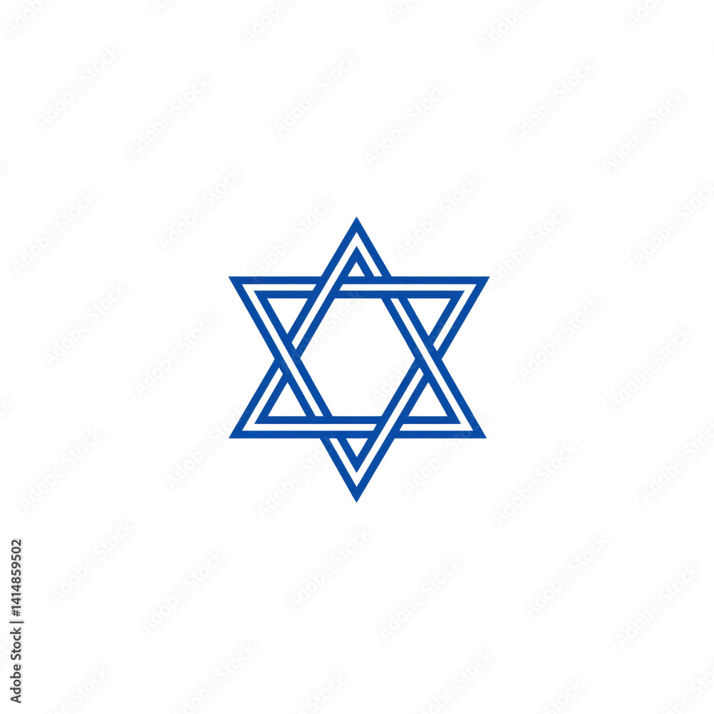 Blue Star of David - Symbol of Judaism, Six Pointed Star, Magen David Blue Star of David - Symbol of Judaism, Six Pointed Star, Magen David