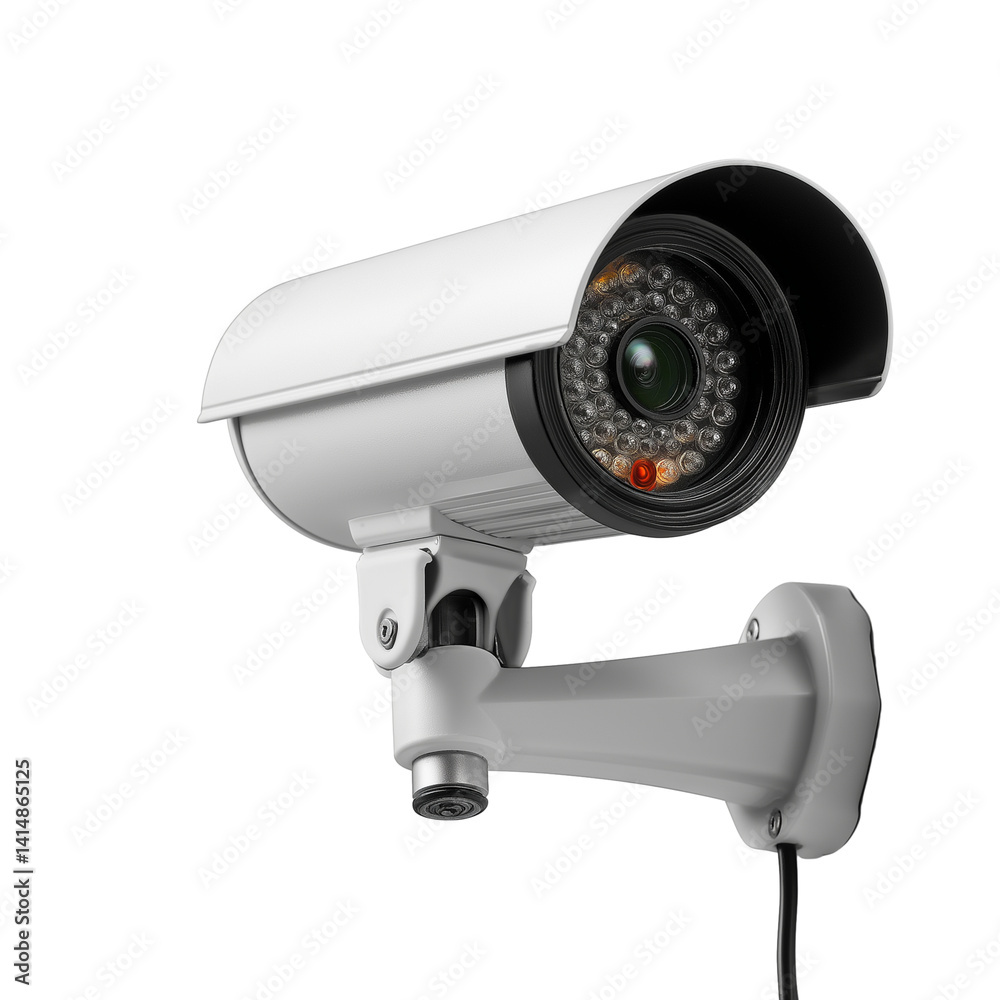 security camera with angle view is designed to ensure safety isolated on white transparent background security camera with angle view is designed to ensure safety isolated on white transparent background