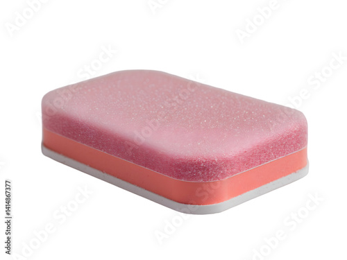 Close-up of a Professional Nail Buffer Block on an Isolated White Background, showcasing manicure beauty tools and essential nail care accessories for professional nail art and design