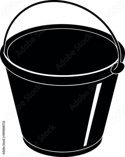 vector illustration of a bucket
