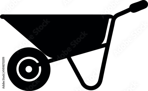 wheelbarrow isolated on white background