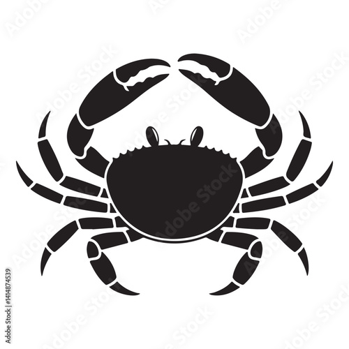 Crab Silhouette Vector Illustration of a Crab