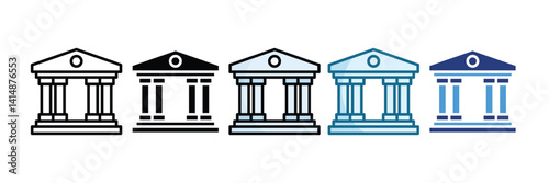 Government Icon Set Multiple Style Collection
