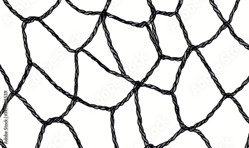 Dynamic Soccer Goal Mesh Vector Seamless Pattern - Sport and Fishing Net Texture