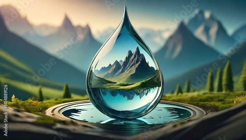 water drop on the green grass