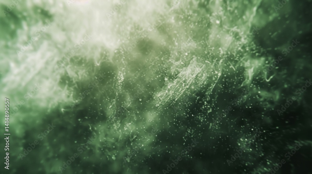 Green Abstract Smoke Background, Creative Motion Texture, Modern Backdrop