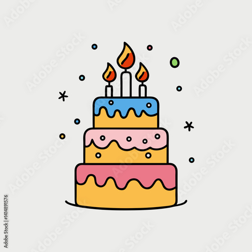 birthday cake with candles