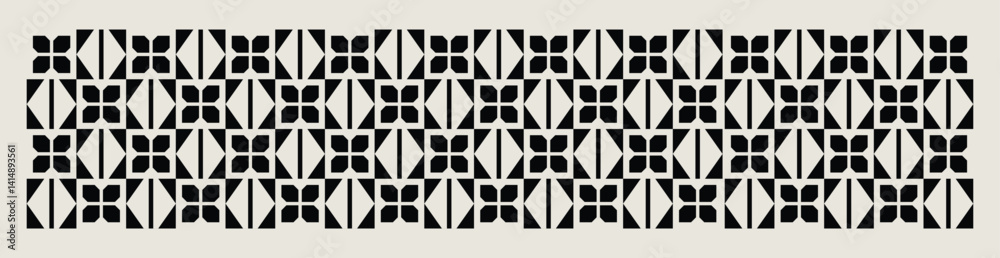 Fototapeta premium Mid century modern geometric pattern vector. Repeated and decorative design that can be used for packaging, decorating, interior design, wallpapers, banners and more.
