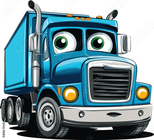 vector illustration of a cartoon truck